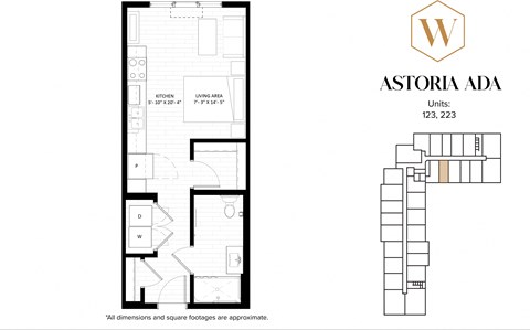 Floor plan for studio, 1 bath, 471 sqft